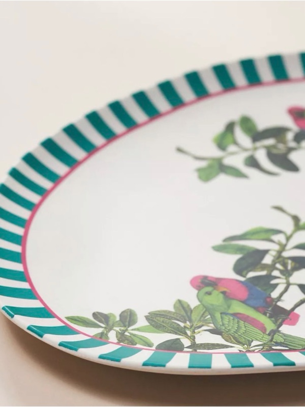 Maeve Parrot Melamine Serving Platter - Picture 2 of 2